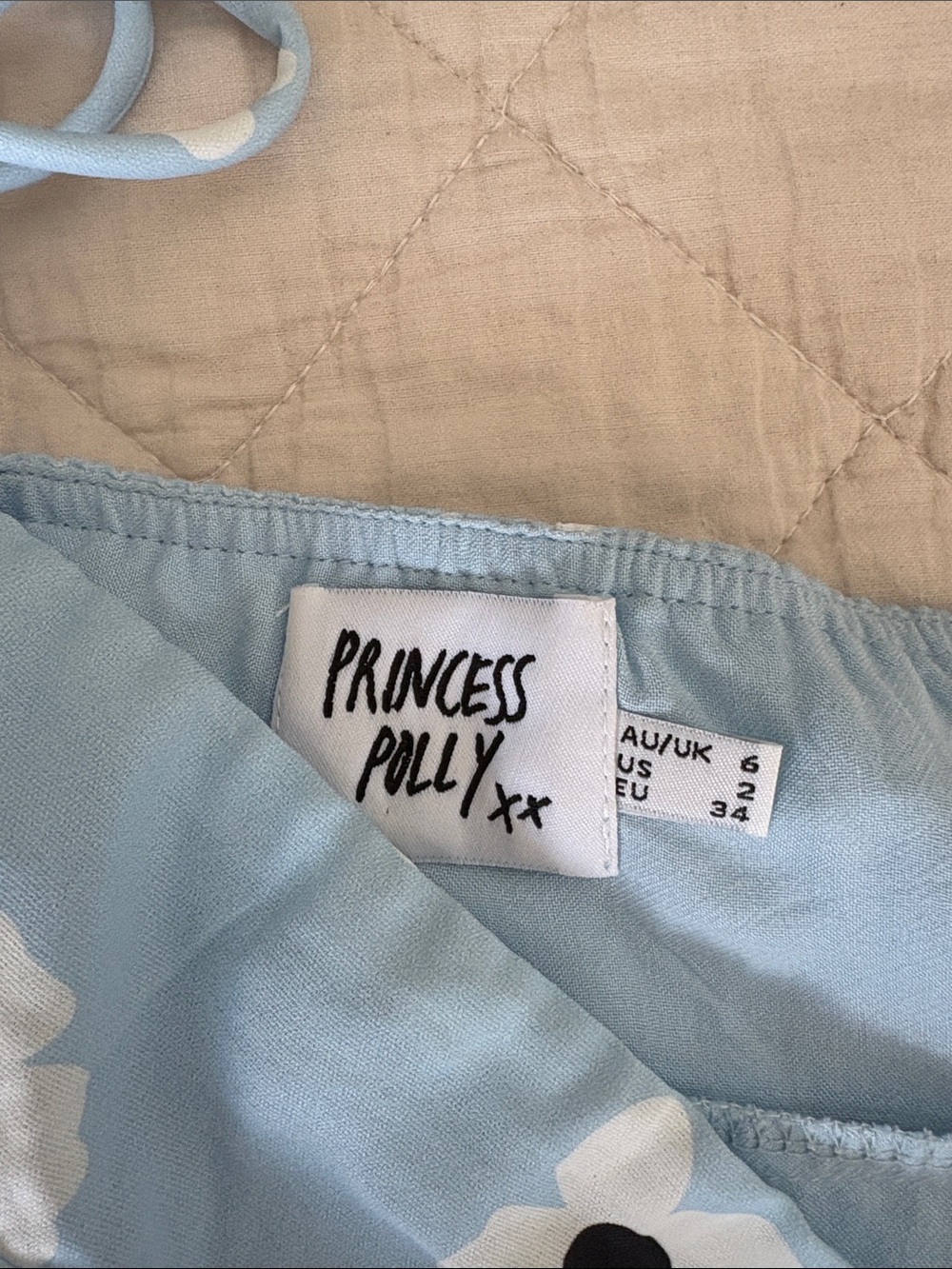 Princess Polly Pale Blue Floral Slip Dress - Picture 2 of 8